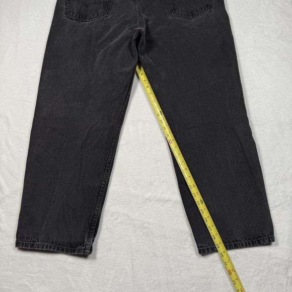Levis 550 Jeans Mens 44x30 Black Relaxed Tapered Fit Denim Pants Stonewash - Picture 13 of 16